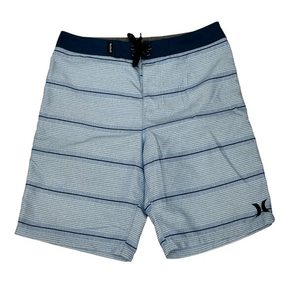 Hurley Blue Striped Board Shorts - Picture 1 of 3